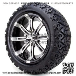 14" Machined Black - Lifted Tires and Wheels Combo