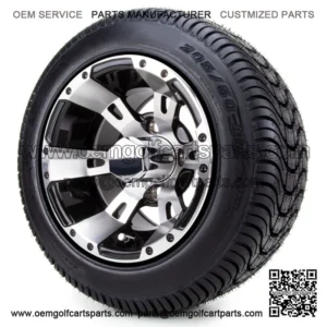 10" Machined Black - Tires and Wheels Combo