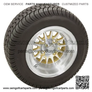 10" Machined Gold Wheels with Street Low Profile Tire Options Combo