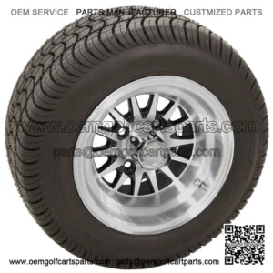 10" Machined Black Wheels with Street Low Profile Tire Options Combo