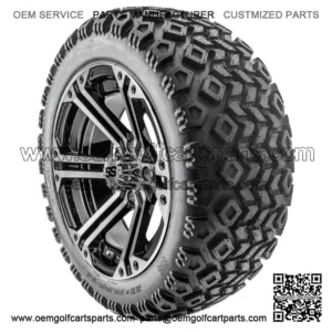 14" RX353 Machined Wheels and Lifted Tires Combo