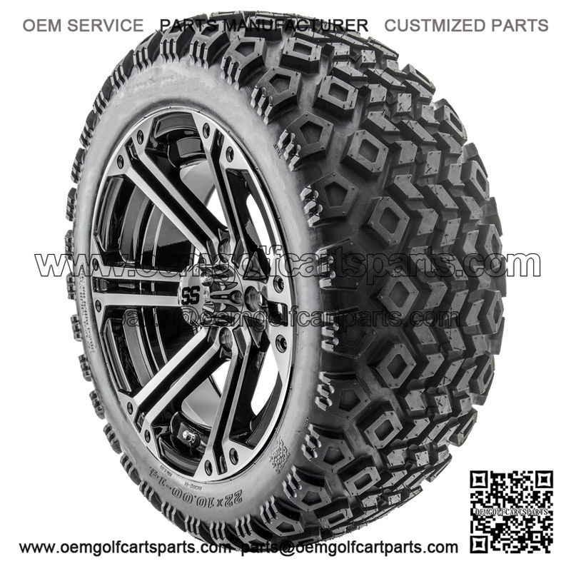 14" RX353 Machined Wheels and Lifted Tires Combo