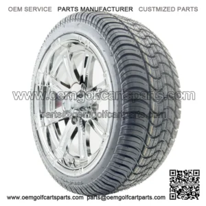 14" Chrome Wheels (ET-0) and Tires Combo