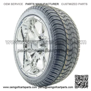 14" RX342 Chrome Wheels and Tires Combo