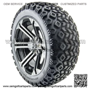 14" RX350 Machined Wheels and Lifted Tires Combo