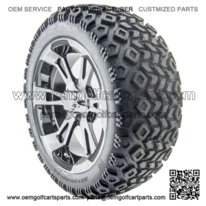 14" RX340 Machined Wheels and Lifted Tires Combo