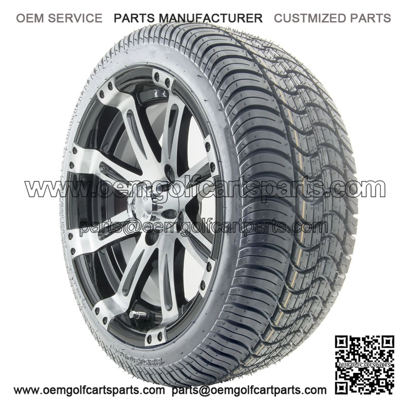 14" Machined Wheels (ET-0) and Tires Combo