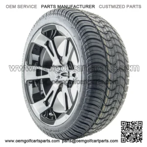 14" RX340 Machined Wheels and Tires Combo