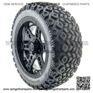 14" RX262 Black Wheels and Lifted Tires Combo