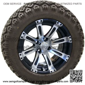 14" RX220 Machined Black Wheels with Lifted Tire Options Combo