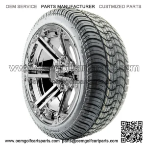 14" RX352 Chrome Wheels and Tires Combo