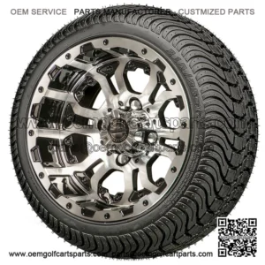 12'' Machined Black Wheels with Street Low Profile Tire Options Combo