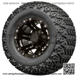 10" Painted Black Specter SS Wheels with Lifted Tires Combo