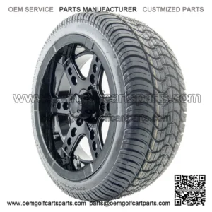 14" RX262 Black Wheels and Tires Combo