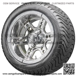 12" RX254 Chrome Wheels and Tires Combo