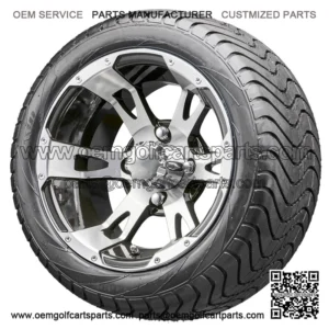 12" RX320 Machined Wheels and Tires Combo