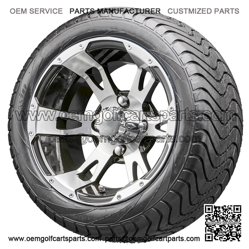 12" RX320 Machined Wheels and Tires Combo