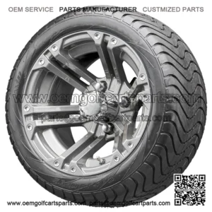 12" RX335 Gun Metal Gray Wheels and Tires Combo
