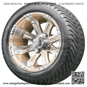 12" RX181 Machined/Pearl Wheels and Tires Combo