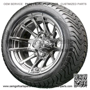 12" RX102 Chrome Wheels and Tires Combo