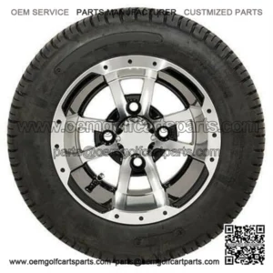 Storm Trooper Golf Cart Tire & Wheel Combo, 205/50-10" Set of 4 (18" Tall)