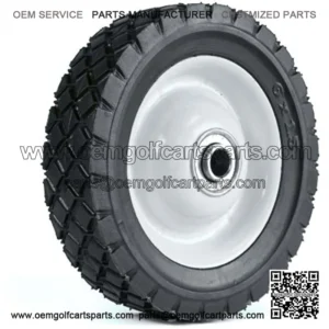 615 6 by 1.50-Inch Light Duty Steel Wheel for Lawn Mower, 1/2-Inch Ball Bearing, 1-3/4-Inch Centered Hub, Diamond Tread