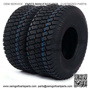 2pc Lawn Mower Tractor Cart Turf Tires 15x6.00-6 Turf Master Tread 15/6-6 4PR