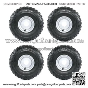 145 70 6 front rear tires with rims atv go kart