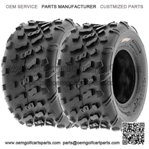 Set of 2 A022 20x10-9 ATV/UTV Off-Road Tires, 6-PR |Knobby Tread