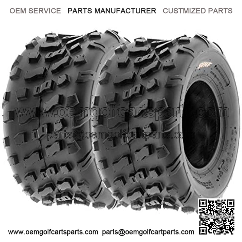 Set of 2 A022 20x10-9 ATV/UTV Off-Road Tires, 6-PR |Knobby Tread