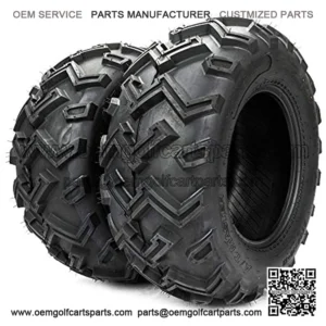 Set of 2 ATVUTV Tubeless Tires LRC 25x10-12 Rear Left Right 6PR Rubber Load Range C bias tire 2510 12 black
