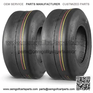 2 Pcs 13X5.00-6 Turf Tires for Lawn Mower 4PR Tubeless