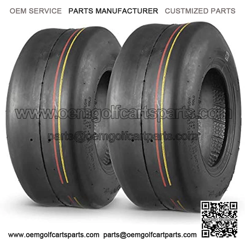 2 Pcs 13X5.00-6 Turf Tires for Lawn Mower 4PR Tubeless