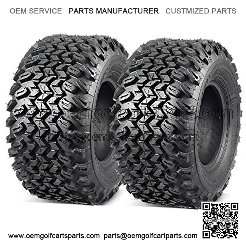 2 Pcs All Trail Tire 22x11.00-10 Lawn Mower Golf Cart Tire for Hilly Terrian 6Ply