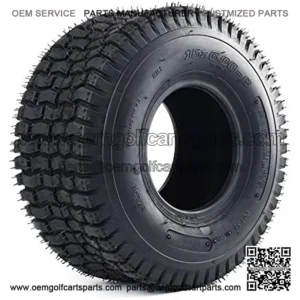 15x6.00-6 tire, 15x6x6 15-6-6 Turf Tubeless Tire Replacement for Lawn Tractor Riding Lawn Mower Golf Cart, 4 Ply Rated, Tire Only