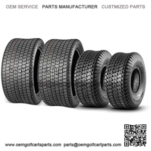 15x6-6 Front & 20x8-8 Rear Lawn Mower Turf Tires 4PR(2 Front Tires+2 Rear Tires)