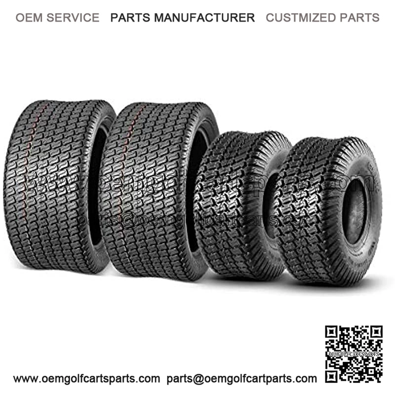 15x6-6 Front & 20x8-8 Rear Lawn Mower Turf Tires 4PR(2 Front Tires+2 Rear Tires)