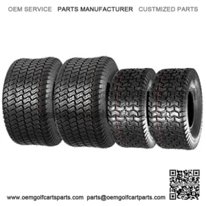 Lawn Mower Tires 15x6-6 20x10-8 4PLY P332+P512(2 Front Tires+2 Rear Tires)