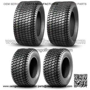 Set of 4 Lawn Mower Turf Tires 16x6.5-8 Front & 23x10.5-12 Rear 4PR Tubeless