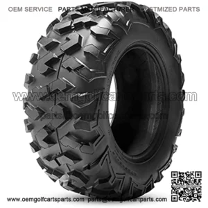 6PLY ATV Tires, 25x10-12 ATV Tires, 6PR All Terrain 25x10x12 Trail Sand ATV UTV Off-Road Tires | 17mm Tread Depth(Pack of 1, Tubeless)