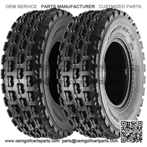 22x7-10 22-7-10 Front ATV Tires Quad Sport ATV UTV Tires 22x7x10 4-Ply Mud Sand Snow and Rock Tires Tubeless Sport Tires, Set of 2