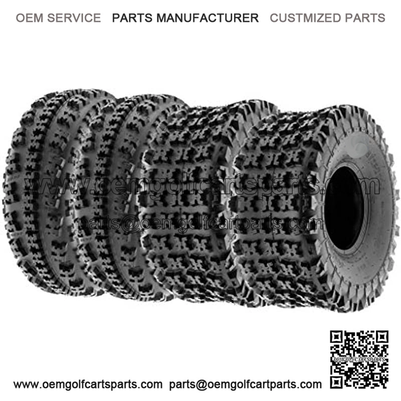 Set of 4 22x7-10 Front & 22x11-9 Rear ATV UTV Sport Tires,6 PR Tubeless A027
