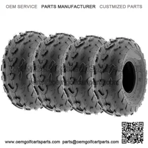 Set of 4 A007 ATV Go-Kart Sport Tires 18x7-7 Front & 18x7-7 Rear, 4 PR, Directional Tread