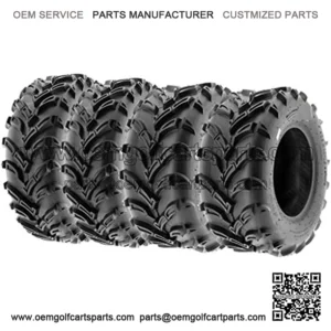 Set of 4 A024 AT-Mud-Trail ATV UTV 25x8-12 Front & 25x10-12 Rear off-road Tires, 6 PR, Tubeless