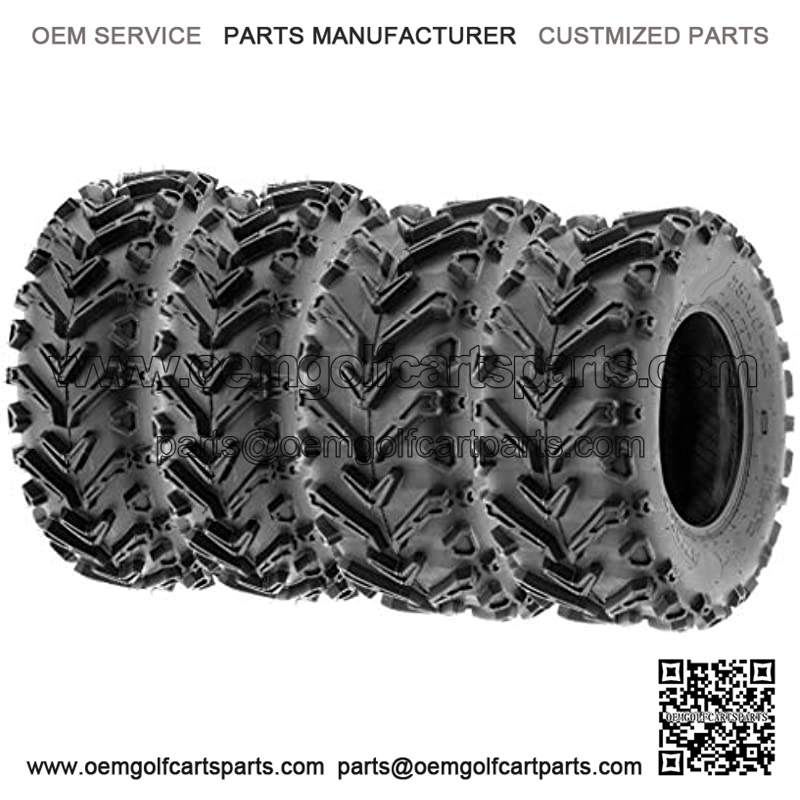 Set of 4 A041 Mud & Trail 24x8-12 Front & 24x10-12 Rear ATV UTV off road Tires, 6 PR, Tubeless