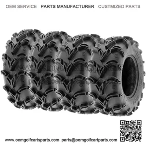 Set of 4 A050 26x9-12 Front & 26x11-12 Rear Deep Mud + Trail ATV UTV Off-Road Tires, 6PR, Tubeless