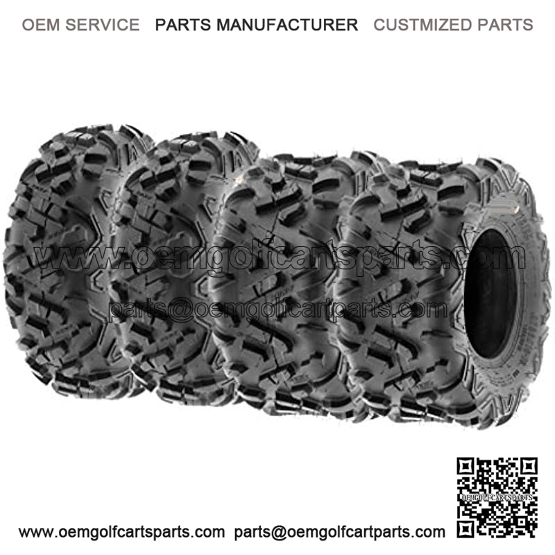 Set of 4 Power.II ATV UTV Tires 23x7-10 Front & 22x10-10 Rear, All-Terrain Off Road, 6 PR, A051