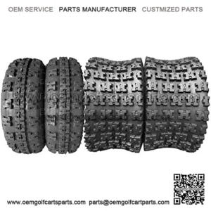 Set of 4 21x7-10 Front & 20x11-9 Rear ATV UTV Sport Tires 4PR All Terrain Vehicle Tires Tubeless