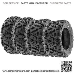 Power.I ATV/UTV all-terrain Tire 22x7-12 Front & 22x10-12 Rear, Set of 4 A033, 6-PR, Tubeless