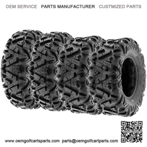 Power.I ATV/UTV all-terrain Tires 25x8-12 Front & 25x10-12 Rear, Set of 4, 6 PR Tubeless A033